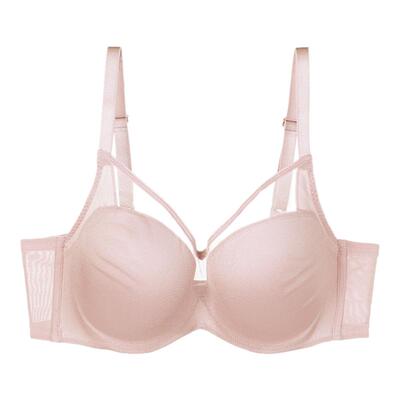 Comfit内衣夏季薄款大胸显小V领抹胸聚拢防下垂大码文胸CBW0093