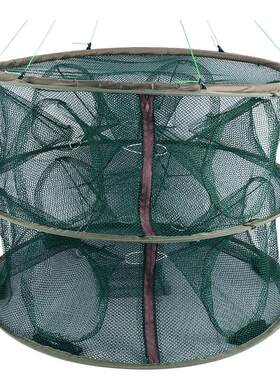 折叠捕鱼笼虾笼只进不出渔网工具