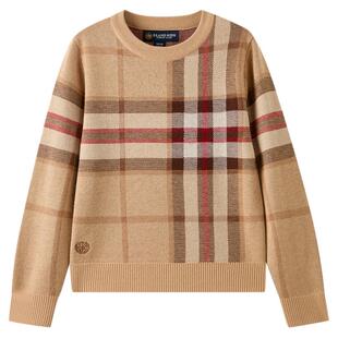 eland kids衣恋童装男童针织衫26年春新品含绵羊毛学院风刺绣毛衣