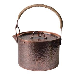 云南手工铜壶紫铜复古防烫提梁壶煮水泡茶壶功夫茶铜壶铜煮水观山