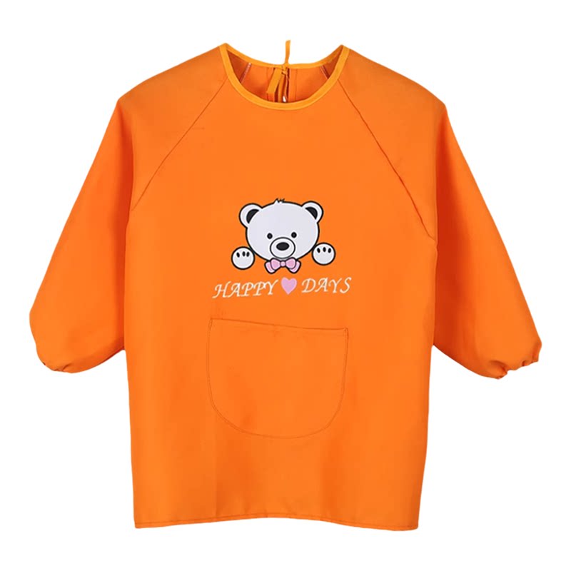 儿童罩衣画画衣防水长袖定制LOGO反穿衣中大童幼儿园绘画小孩围裙