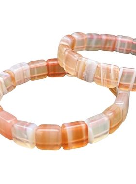 天然女款单圈缠丝玛瑙手链小清新