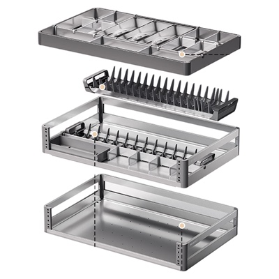 悍高三层厨房抽屉拉篮