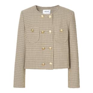 诗凡黎美拉德小香风短外套2024年秋新款名媛风上衣显瘦短款半裙女