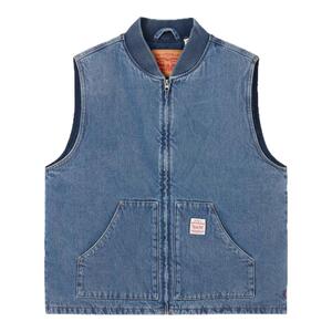 Levi's李维斯工装25年春季新款巴恩风男士夹棉牛仔夹克马甲外套