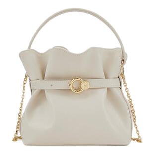 ELLE女包2026新款包包褶皱束带手提斜挎包时尚通勤高级百搭腋下包