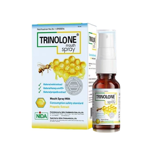 TRINOLONE 蜂胶咽喉口腔喷雾NIDA护理修复舒缓喉咙干哑痒痛刀片嗓