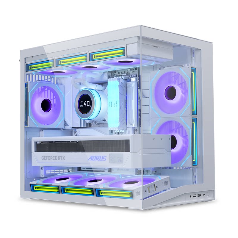 联力包豪斯O11D MINI V2 无立柱海景房matx台式机电脑主机机箱