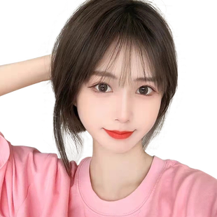 美禾 纯手织双递针假发片女头顶真发全真人发增发量蓬松遮白刘海