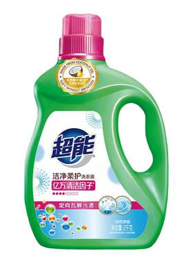 超能洁净柔护洗衣液4斤瓶