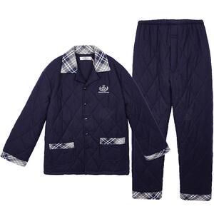 美标男士梭织夹棉加厚睡衣套装