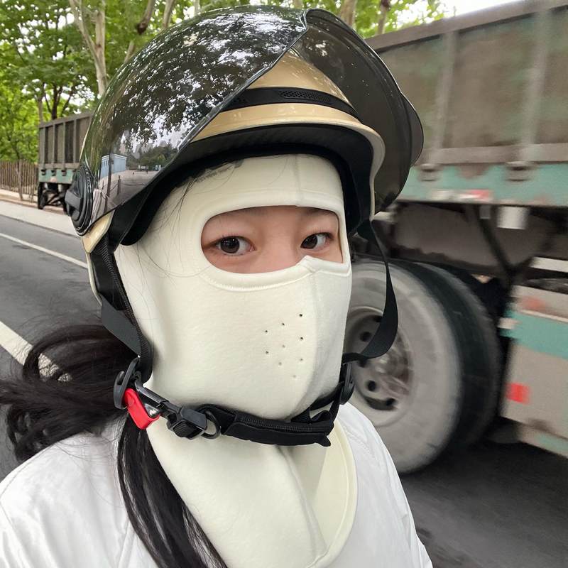 骑车防风面罩冬季防寒加厚保暖全脸口罩女士户外骑行防冻护耳护颈