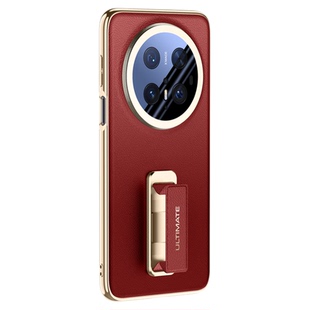 适用华为Mate70pro手机壳真皮Mate80新款腕带支架高级镜头全包防摔优享版70Air女摄像头保护套十男高端+外壳