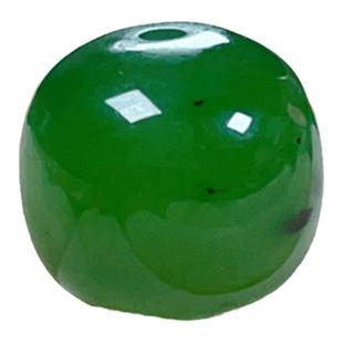 天然和田碧玉阳绿色老型散珠子 单颗碧玉猕猴桃文玩多宝手串diy配