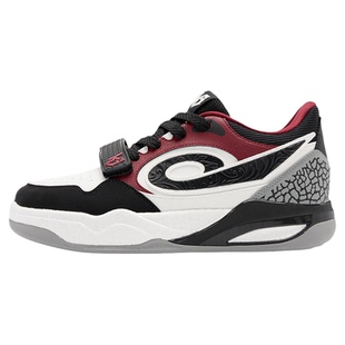 乔丹传奇黑色革面板鞋2026春季加绒复古休闲中高帮运动鞋厚底增高