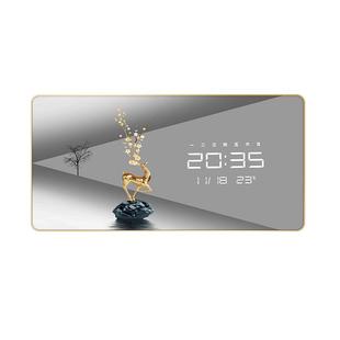 精梭LED插电款创意日历挂钟  数显电子钟轻奢餐厅装饰画灯光时钟