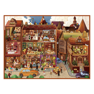 芯陌英伦小镇生活剧场造景贴纸格子间街道系列微缩场景3D立体小屋贴画手帐手工diy玩具女孩打发时间新年礼物