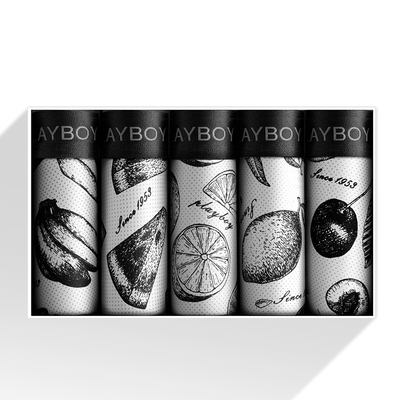 花花公子冰丝男士抗菌平角四角裤