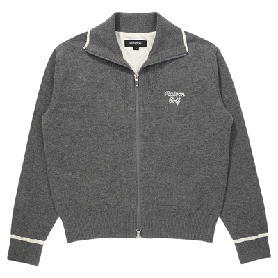 韩国MALBON高尔夫女装25秋冬运动休闲内里防风针织衫翻领长袖外套