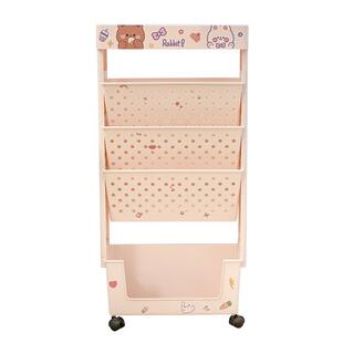 小推车置物架桌下书本收纳神器学生宿舍可移动书架整理架子带滑轮