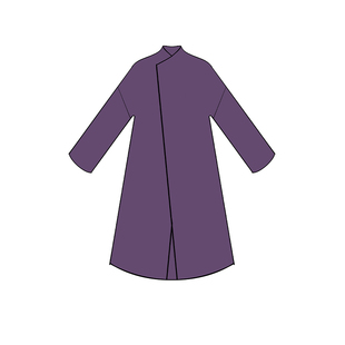 听旬念奴娇冬季汉服女新中式改良唐圆领纯羊毛大衣大翻领呢子外套