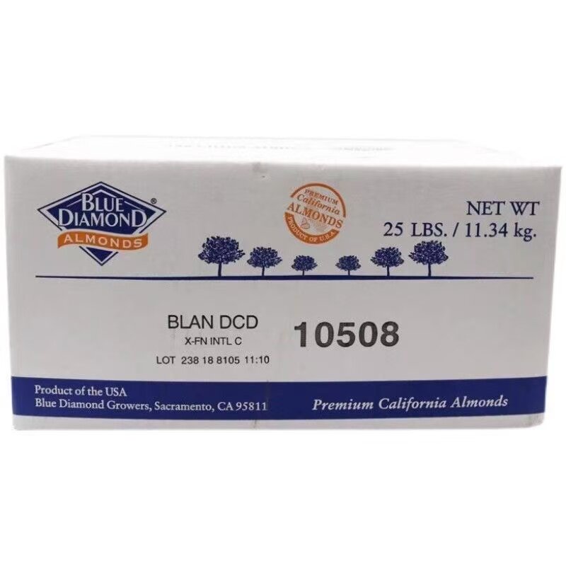 美国蓝钻杏仁片薄片500g烘焙专用糯米船蛋糕装饰金山散装杏仁片
