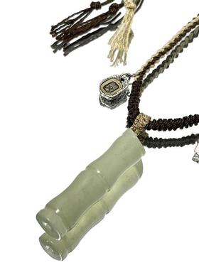 小众古风新中式竹节吊坠项链