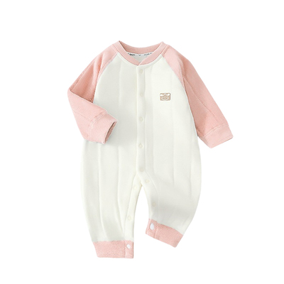 发热绒夹棉加厚保暖婴儿连体衣服