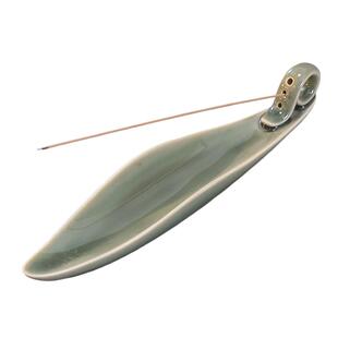 香炉线香插陶瓷家用室内卧式香薰炉茶桌燃香烧香檀香座青瓷藏香托