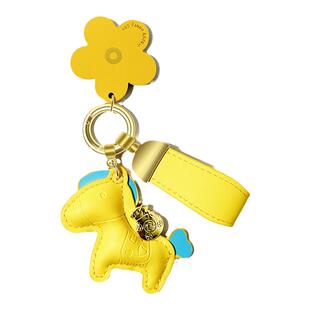 2026马上有钱花汽车钥匙扣挂件创意真皮车用钥匙扣锁钥扣挂件礼品