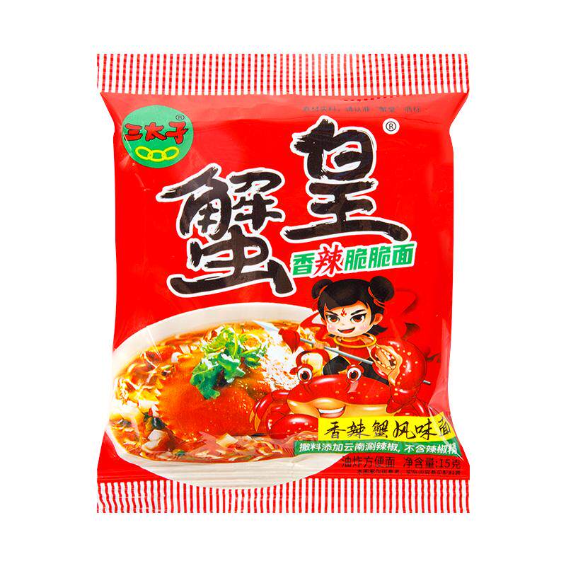 太子蟹皇面香辣味干脆面20袋