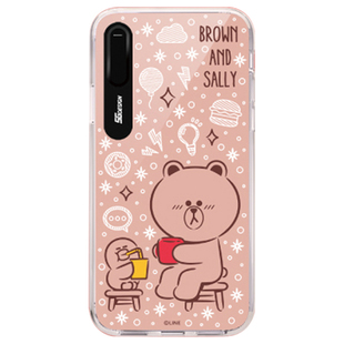 LINE FRIENDS布朗熊XS MAX来电闪XR手机壳苹果8plus全包iPhoneX套