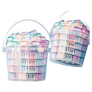 a4纸活页夹推夹器封口夹子糖果色推推夹防卷固定器推拉夹透明夹子