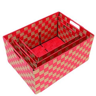 玩具收纳筐衣服收纳箱桌面内衣裤收纳盒学生书本收纳储物筐编织篮