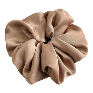 韩系超大真丝大肠发圈女2025新款高级感慵懒风发饰扎头绳头花头饰