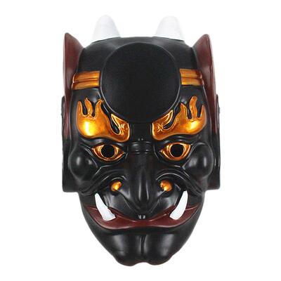 万圣节日本武士般若天狗能面艺妓二次元舞会COS装扮表演树脂面具
