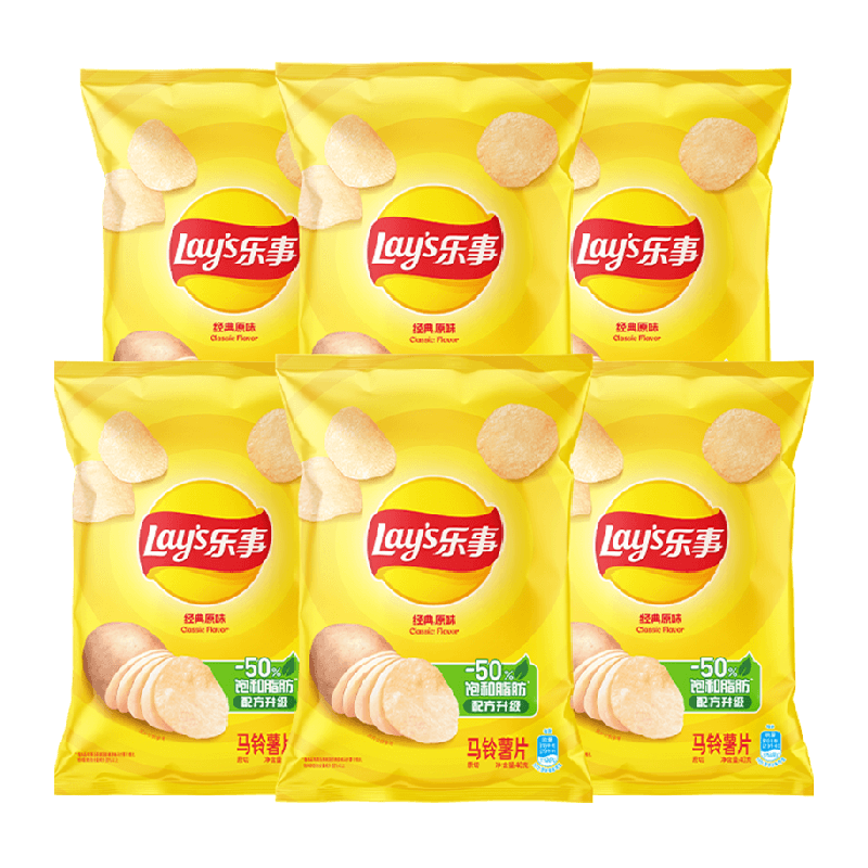 【王鹤棣推荐】Lay's乐事袋装原切薯片原味组包240g*1组送礼零食