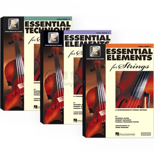 弦乐的基本要素 中提琴教材 附在线音乐 全套共一至三卷 海伦德原版乐谱书 Essential Elements for Strings with EEi Viola