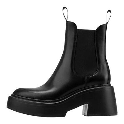 Thirty More气质切尔西靴女2024秋冬新款粗高跟短靴百搭休闲女靴