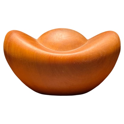 天然崖柏手把件随身财源滚滚元宝