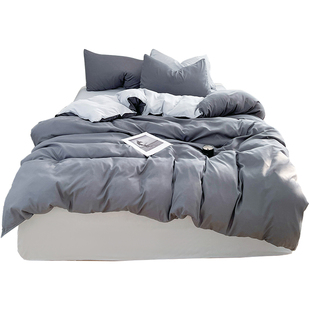 日式风四件套非纯棉全棉床上用品床单被套学生宿舍单人三件套夏季