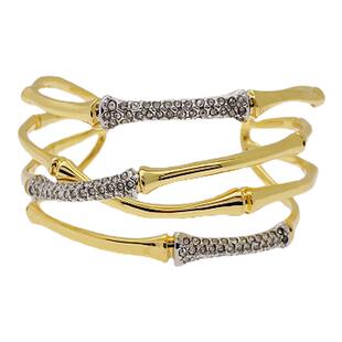 青岛饰品欧美鬼才小众简约个性百搭竹节打标AB手镯