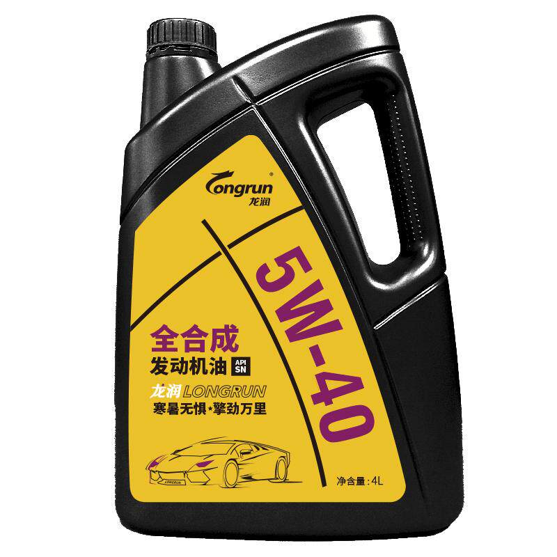 龙润机油全合成汽车SN 5W40 4L发动机润滑油 不适用欧系车奥迪车