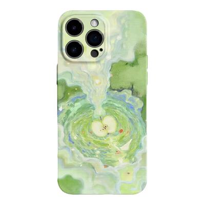 【空气像青苹果】清新油画手机壳