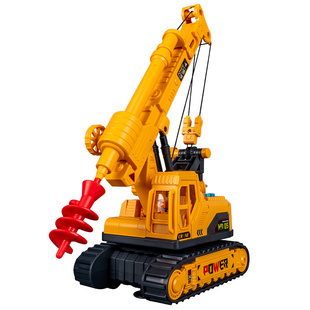 大号打桩机玩具儿童惯性钻地机男孩3到6岁仿真工程车套装生日礼物