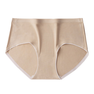 一片式无痕女内裤100支兰精莫代尔100%蚕丝抗菌不夹提臀性感中腰