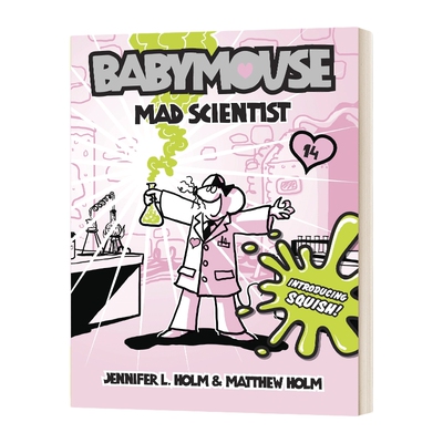 英文原版 Babymouse #14 Mad Scientist 老鼠宝宝系列14 疯狂科学家 漫画小说 英文版 进口英语原版书籍儿童图书