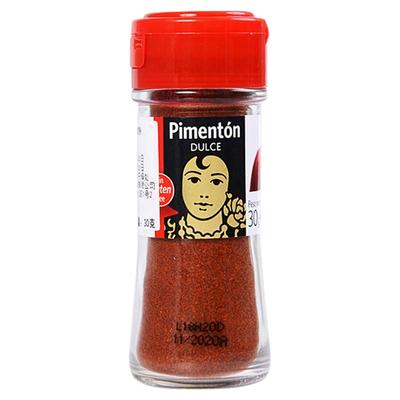 西班牙进口卡蒙西塔烟熏味红甜椒粉30g 拌菜泡菜西餐上色烘焙调料
