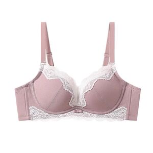 法式内衣女小胸聚拢显大上托无钢圈收副乳防下垂蕾丝边文胸罩套装