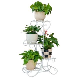 铁艺多肉植物创意落地式绿萝花架多层室内阳台置物架客厅收纳架子